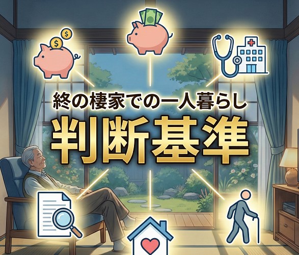 終の棲家での一人暮らしを検討する判断基準