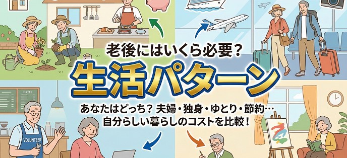 生活パターンごとに老後にはいくら必要か分析する
