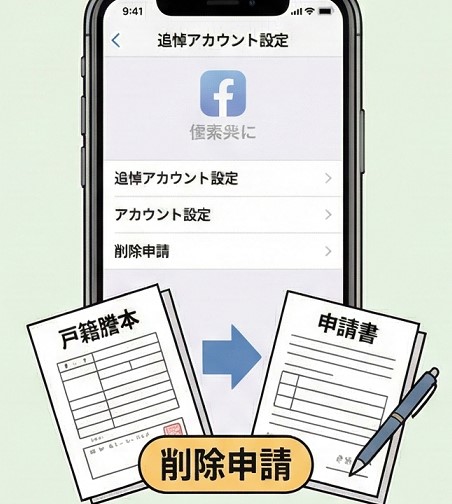 SNS追悼アカウントの設定や削除の申請手順