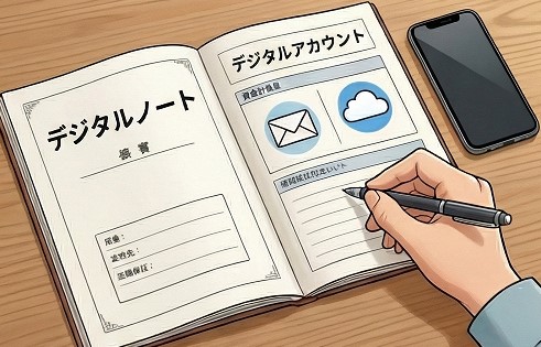 エンディングノートにもデジタル関係を記載する
