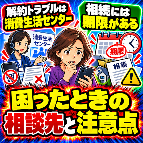 困ったときの相談先と注意点